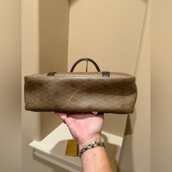 Christian Dior Vintage 1990’s Honeycomb Boston Handbag